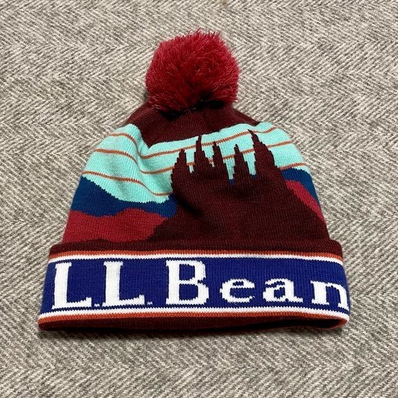 L.L. Bean Accessories Ll Bean Knit Katahdin Pom Pom Beanie Hat